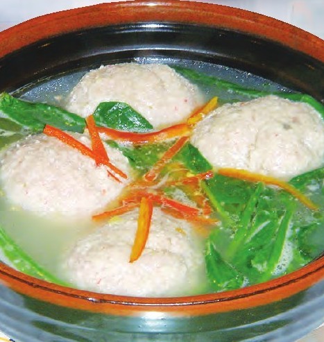 菠菜狮子头的做法