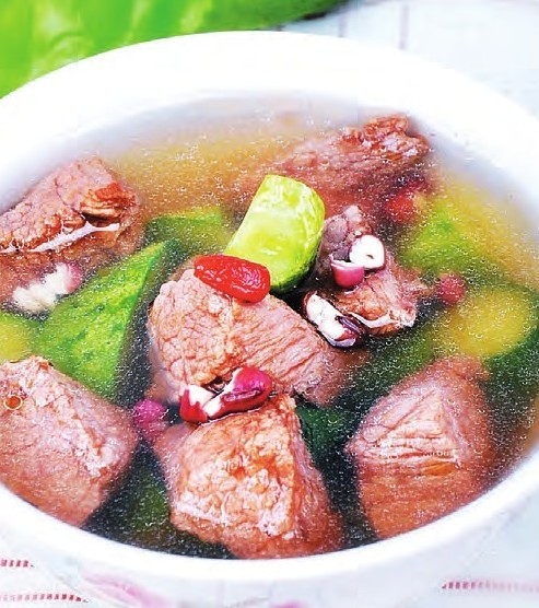 红豆黄瓜猪肉煲的做法
