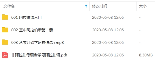 《阿拉伯语入门到精通》系列音频教程百度云网盘下载[MP3/2.49GB]