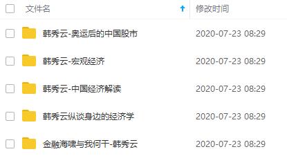 《韩秀云讲经济》讲座合集百度云网盘下载（5门课程）[RM/WMV/3.50GB]