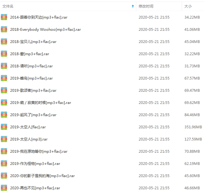 吴青峰歌曲合集(2014-2020)专辑/单曲打包[FLAC/MP3/1.15GB]百度云网盘下载