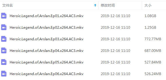 日本动漫《亚尔斯兰战记》合集TV2部+剧场版+OVA+音乐集(1991-2016)日语中字[MKV/MP3/40.32GB]百度云网盘下载
