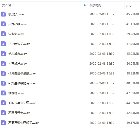 云菲菲无损歌曲精选15首[WAV/635.48MB]百度云网盘下载