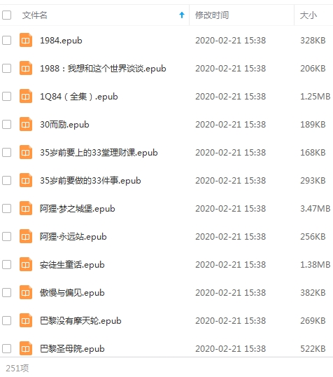 豆瓣图书畅销榜TOP250电子书合集[EPUB/392.22MB]百度云网盘下载