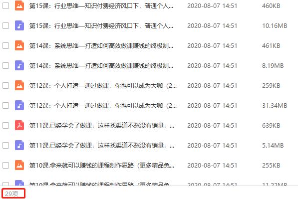《15天莫缇做课训练营，手把手教你快速成为月入过万的网课制作人》课程合集百度云网盘下载[MP4/MP3/PNG/620.28MB]