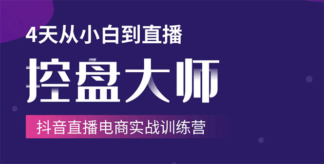 《抖音直播电商实战训练营》4天从小白到直播操盘大师视频[MP4/4.02GB]百度云网盘下载