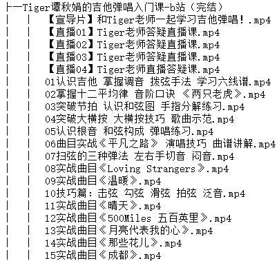 Tiger谭秋娟的吉他弹唱入门课MP4百度云网盘下载