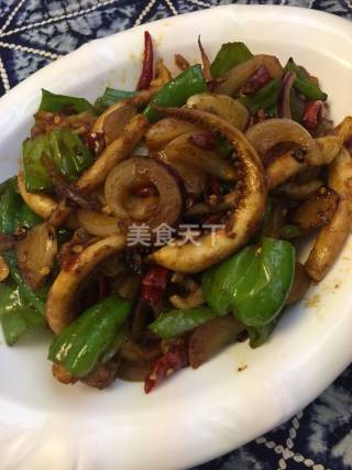 洋葱酱爆鱿鱼须的做法步骤：8