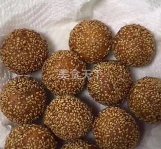 红薯豆沙馅芝麻球的做法步骤：8
